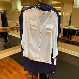 White Nygård Women's Blouse Size Medium